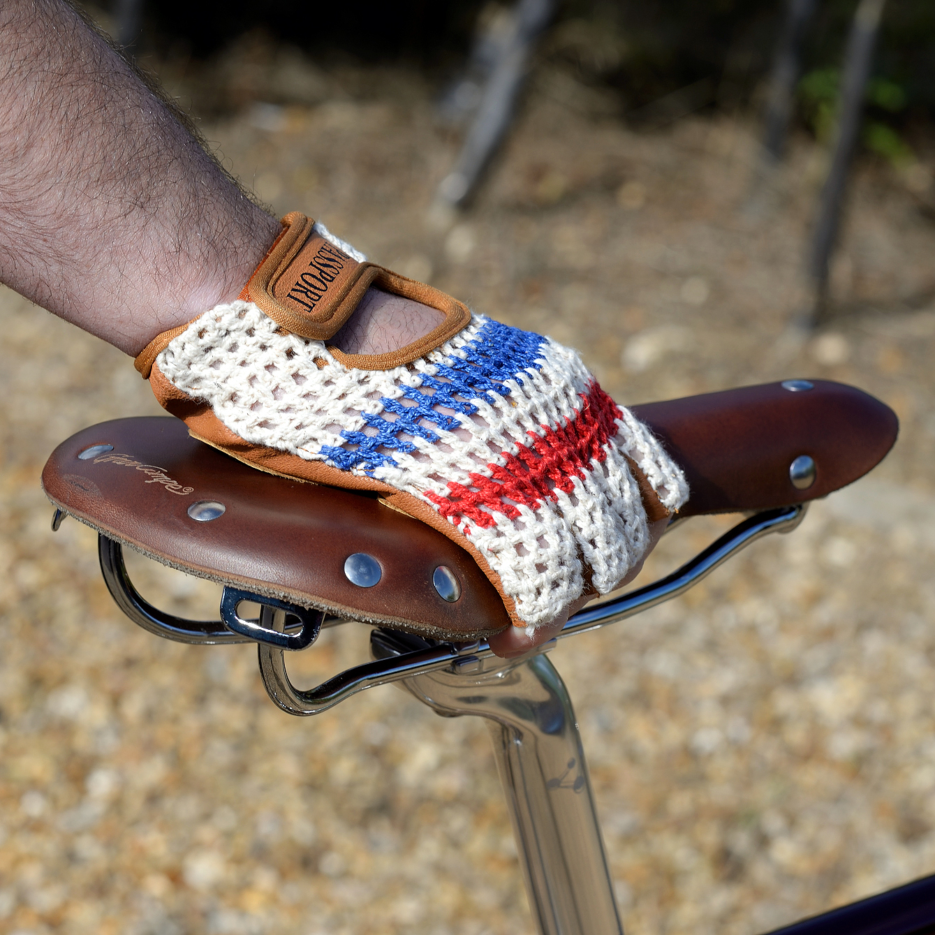 crochet cycling gloves